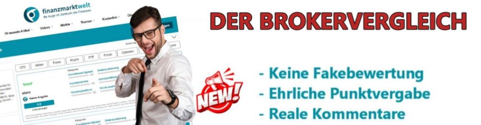 Brokervergleich Banner, ehrliche Punktevergabe, reale Kommentare