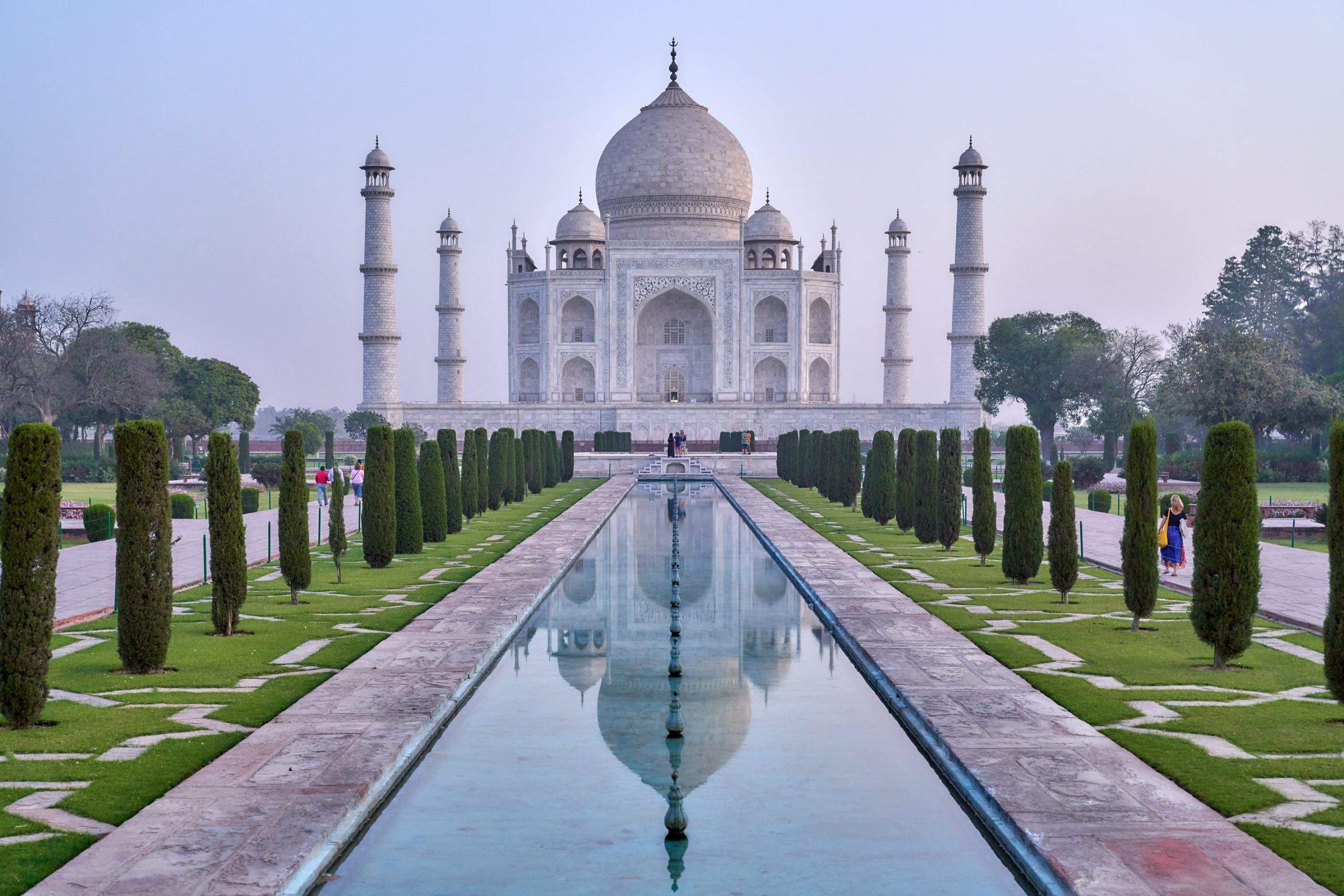 Das Taj Mahal ist eines der Symbole für Indien