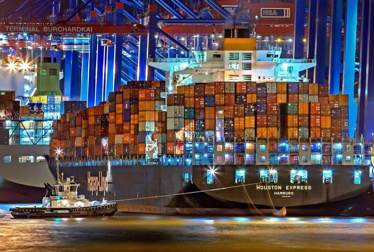 Exporte und Importe über den Hamburger Hafen
