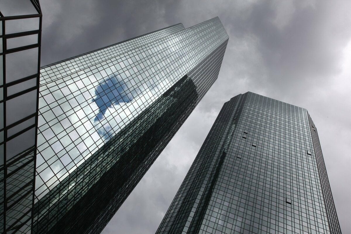 Die beiden Deutsche Bank Tower in Frankfurt