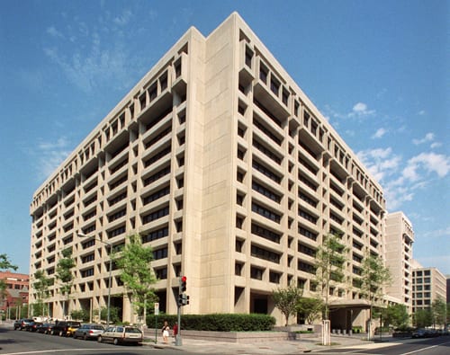 Die Zentrale des IWF in Washington DC