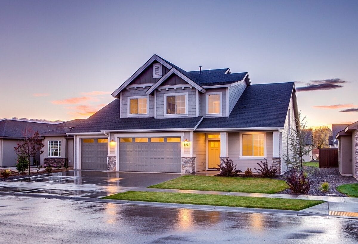 Typisches Einfamilienhaus in den USA - viele neue Hypothekenanträge