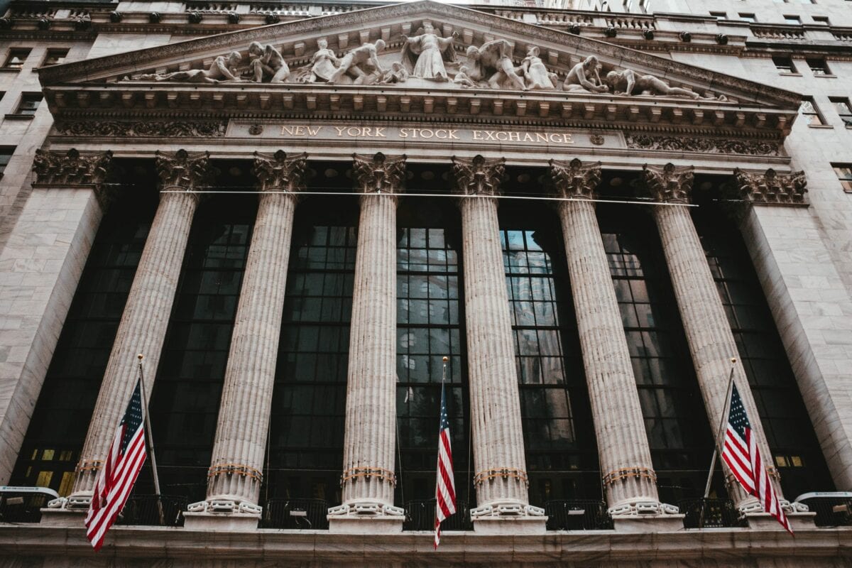 New York Stock Exchange als das Symbol für die Aktienmärkte in den USA