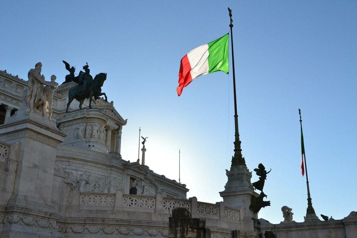 Italien-Flagge in Rom