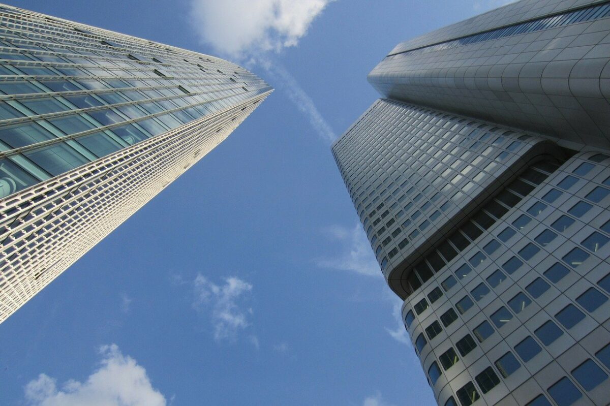 Hochhäuser von Banken in Frankfurt