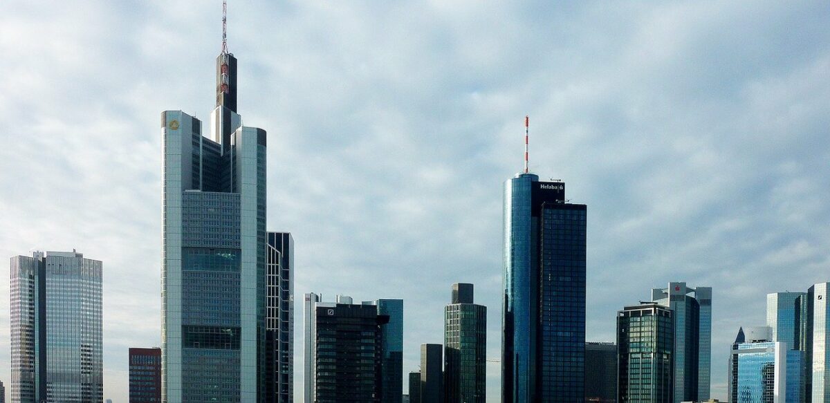 Hochhäuser von Banken in Frankfurt