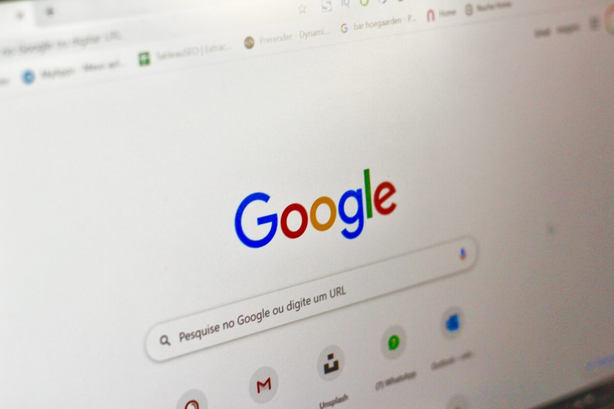Google Logo auf Desktop Computer Browser