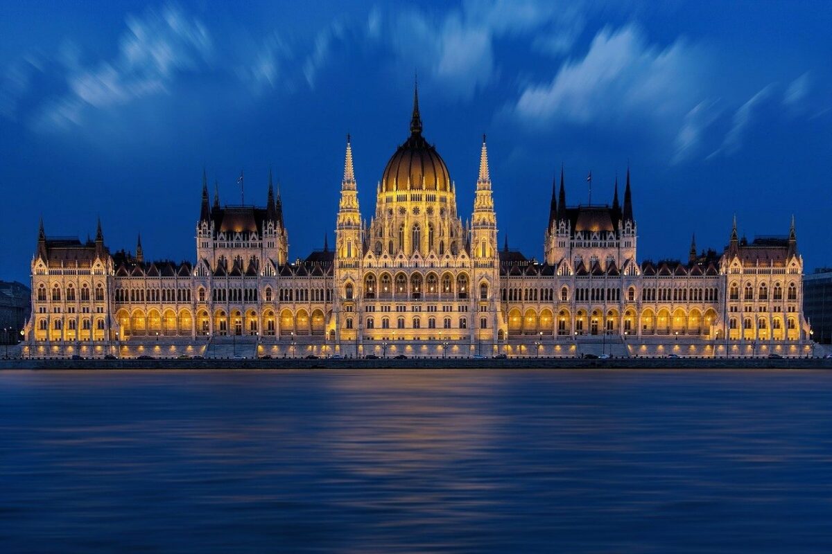 Das ungarische Parlamentsgebäude in Budapest