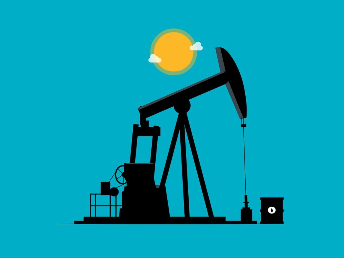 Grafische Darstellung einer Öl-Bohranlage