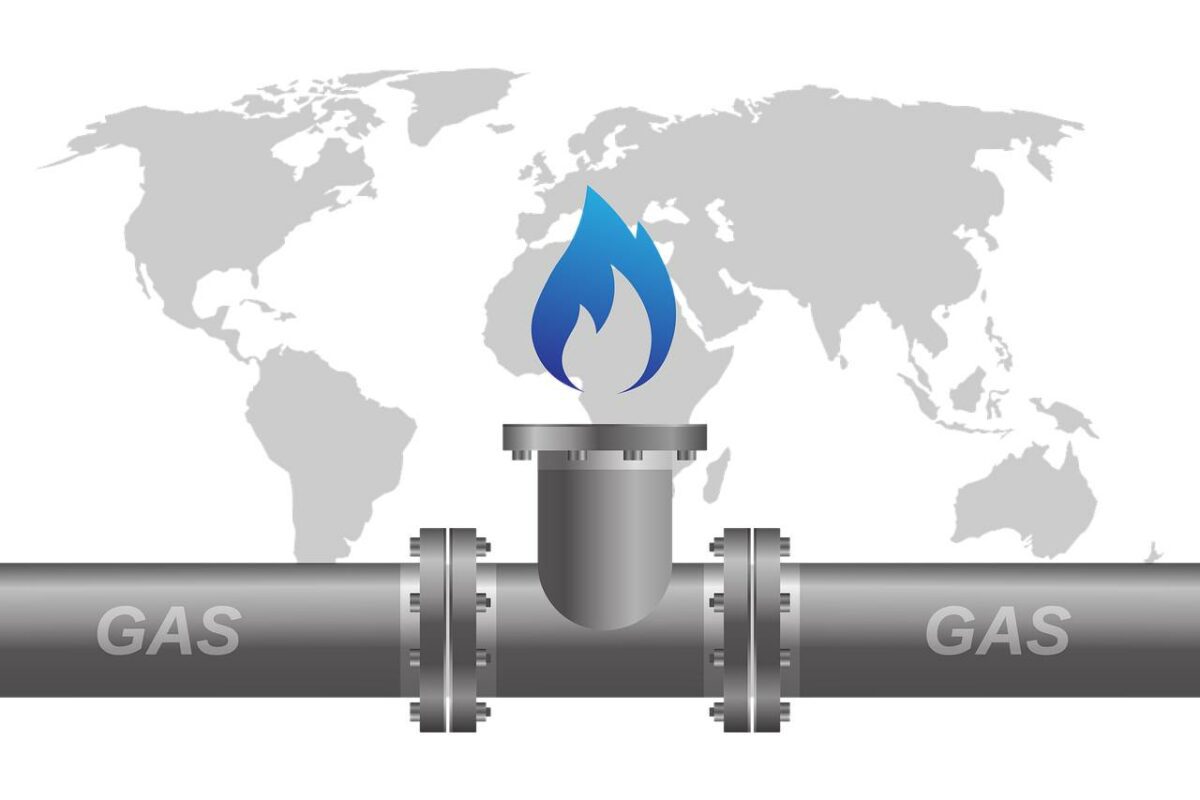 Grafik mit symbolischer Gas-Pipeline
