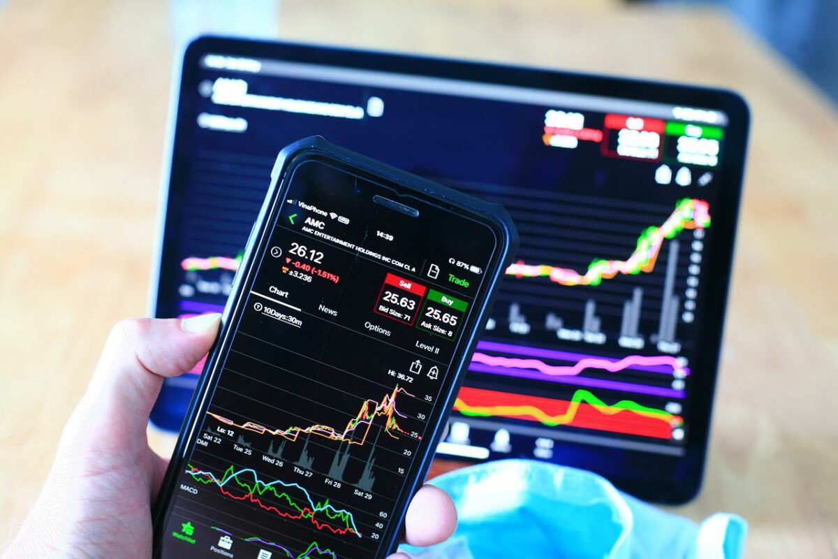 Börsenkurse auf Smartphone