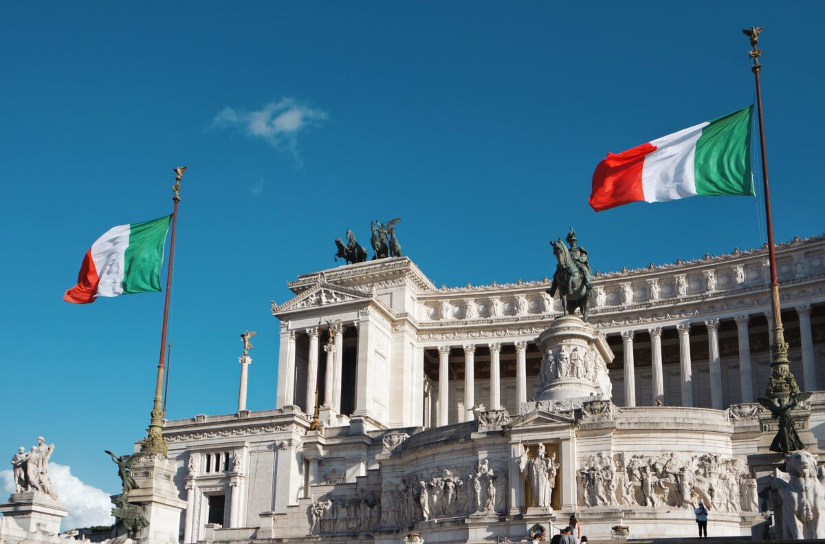 Italien-Flaggen in Rom