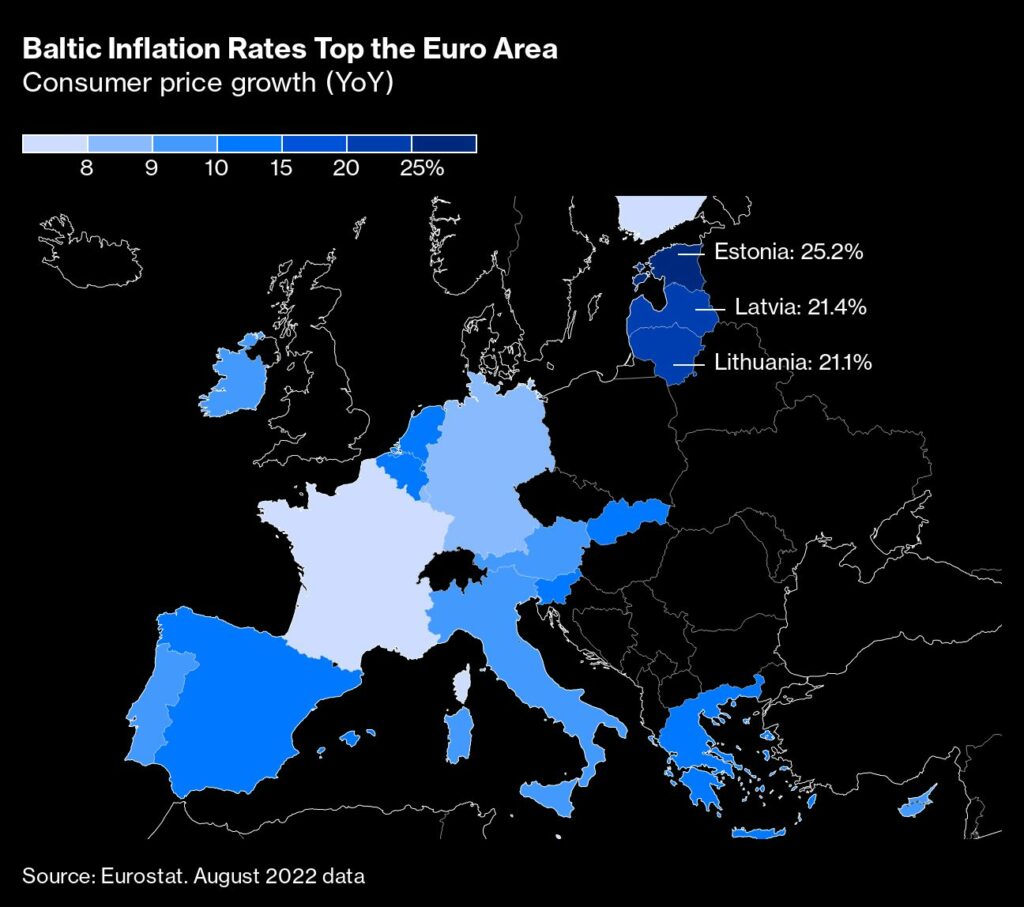 Baltikum Inflation EZB Zins