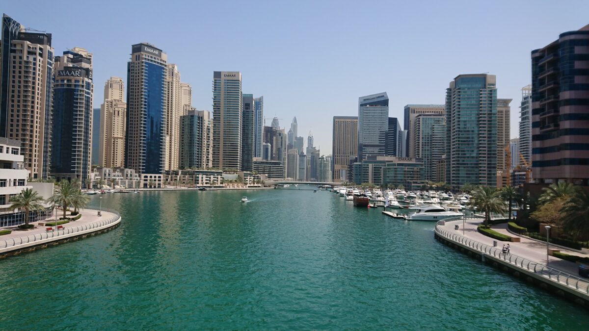 Blick auf die Dubai Marina