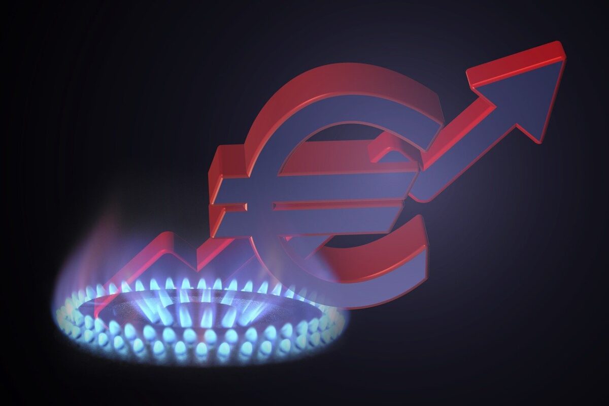 Gas und Euro-Symbol
