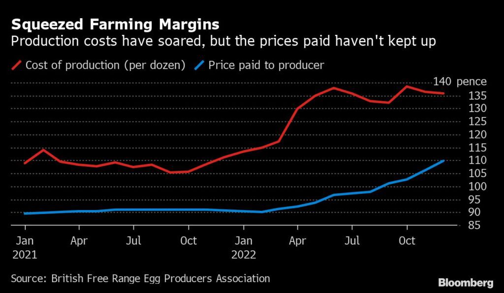 Die Produktionskosten für die Landwirte in UK sind gestiegen