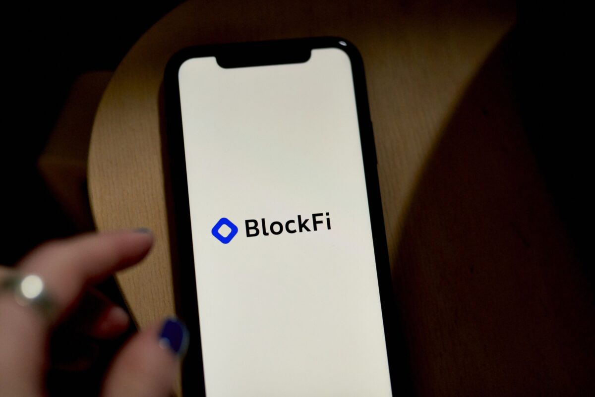 BlockFi App auf einem Smartphone