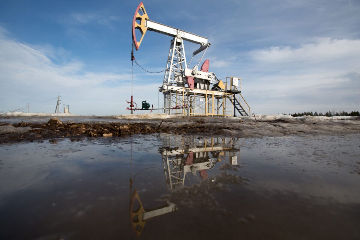 Eine Öl-Pumpe in Russland
