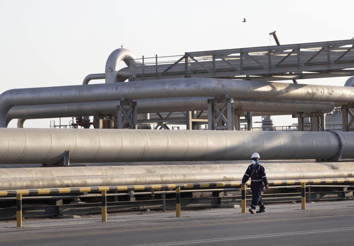 Eine Öl-Anlage von Saudi Aramco in Saudi-Arabien