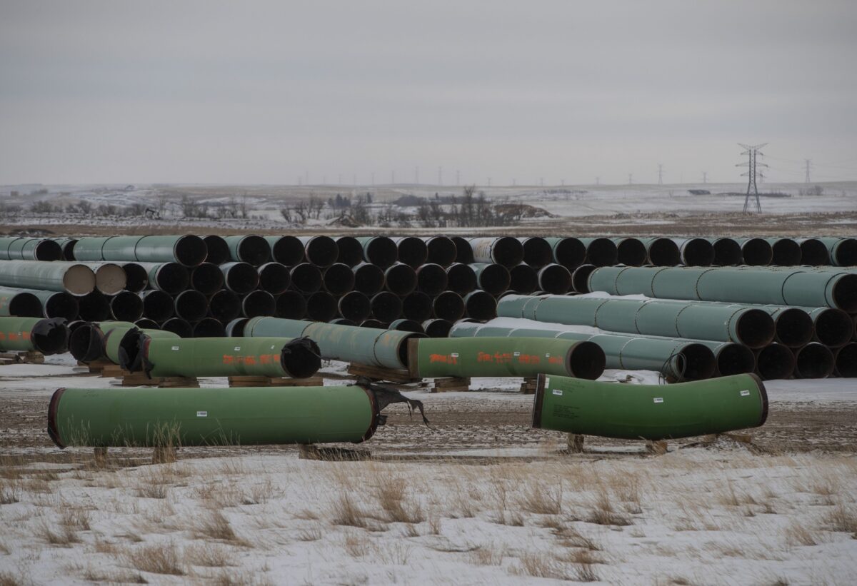 Rohre für die Keystone Pipeline in Kanada
