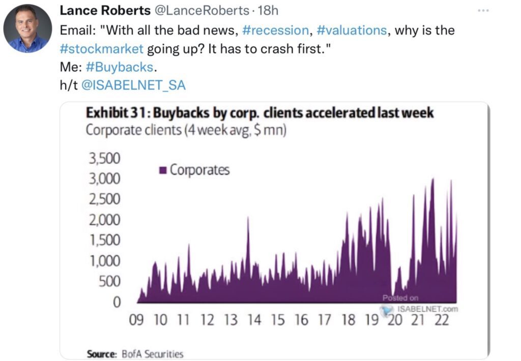 Tweet Roberts Buybacks S&P 500