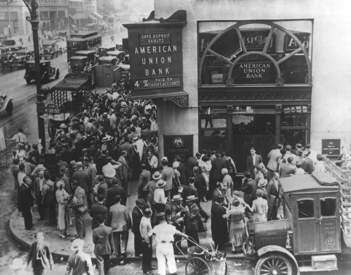 Bank Run im Jahr 1932 in den USA