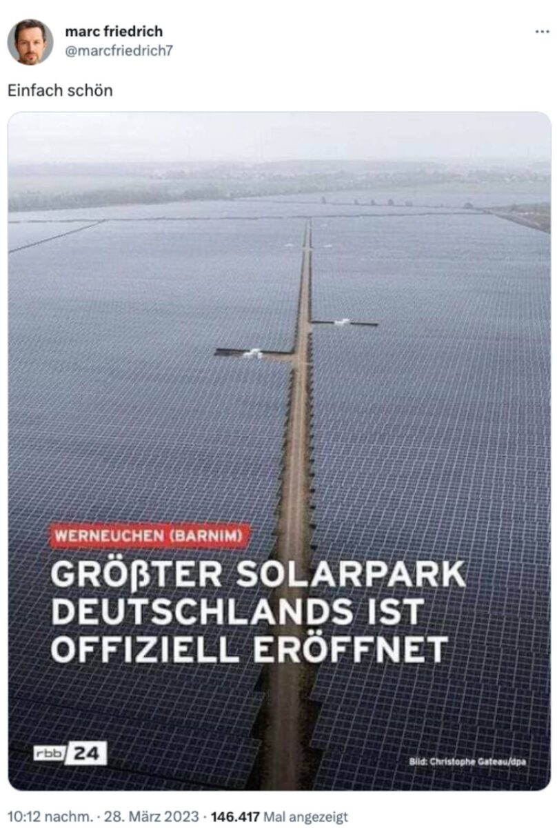 Größter Solarpark eröffnet