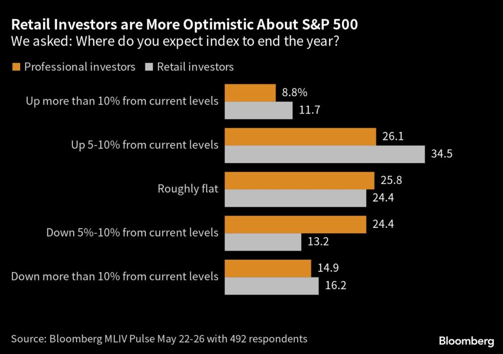 S&P 500: Private Anleger sind optimistischer als institutionelle Investoren