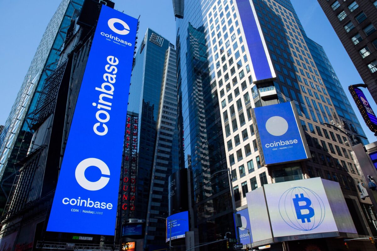 Coinbase-Logo in New York