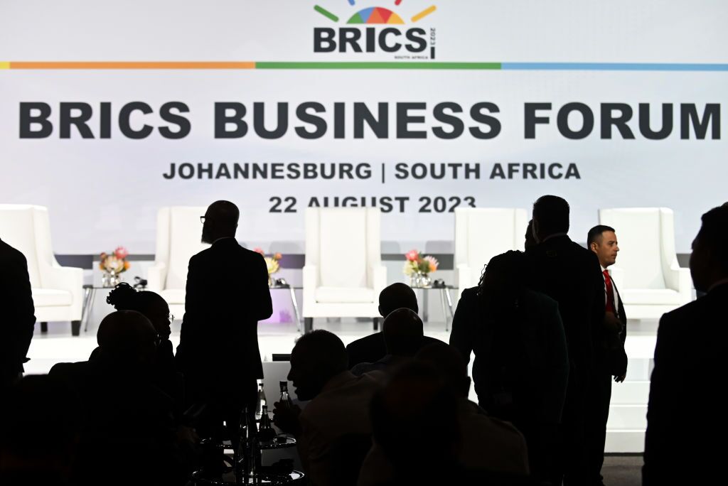 Delegierte auf dem aktuellen BRICS-Treffen in Südafrika