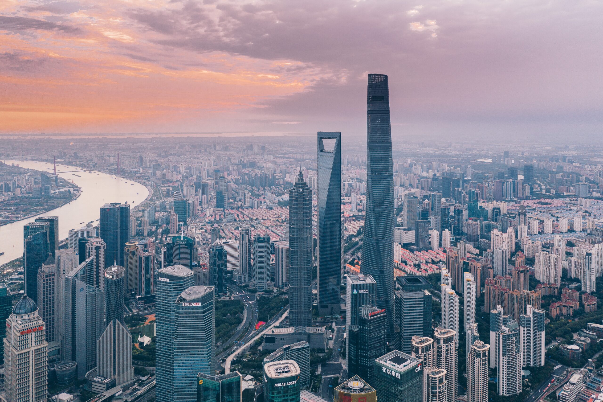 Blick auf Shanghai als Wirtschaftsmetropole in China