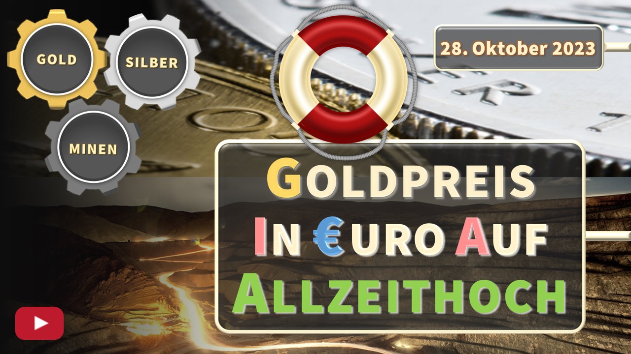 In Euro erreicht der Goldpreis in Euro einen neuen Rekord auf Tagesschlusskursbasis.