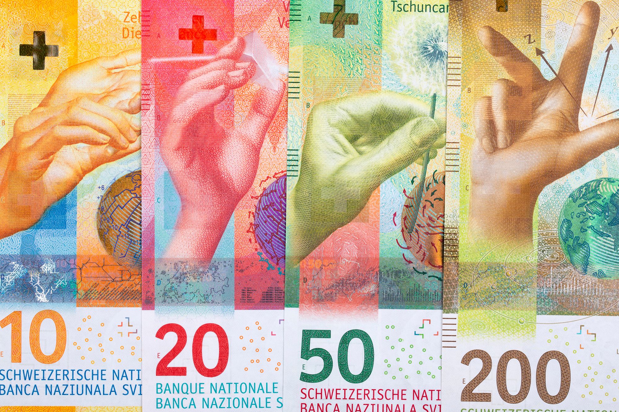 Schweizer Franken-Geldscheine