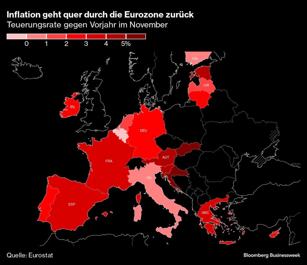 Inflation verlangsamt sich in der Eurozone - Markt erwartet EZB-Zinssenkungen