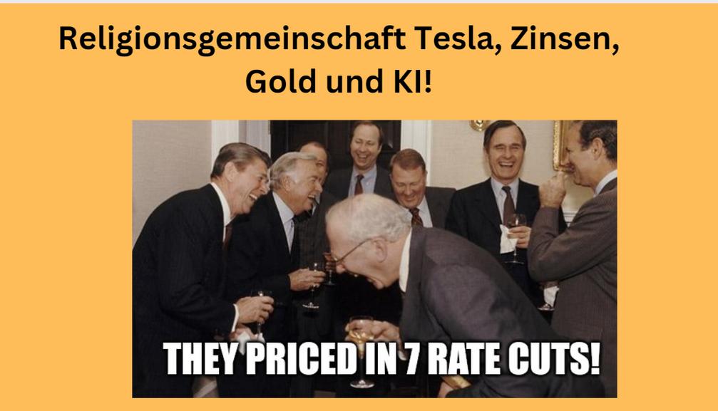Gold Tesla KI Zinsen