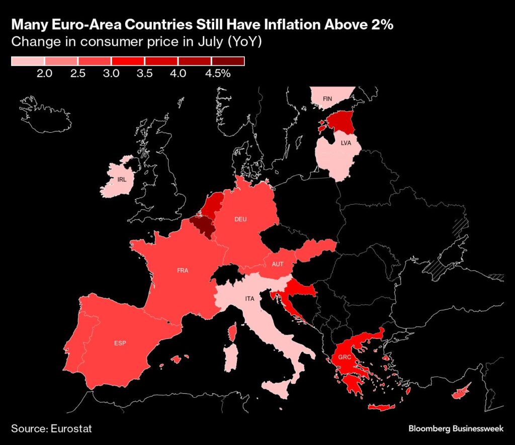 Euroraum-Inflation liegt noch über 2%-Ziel der EZB