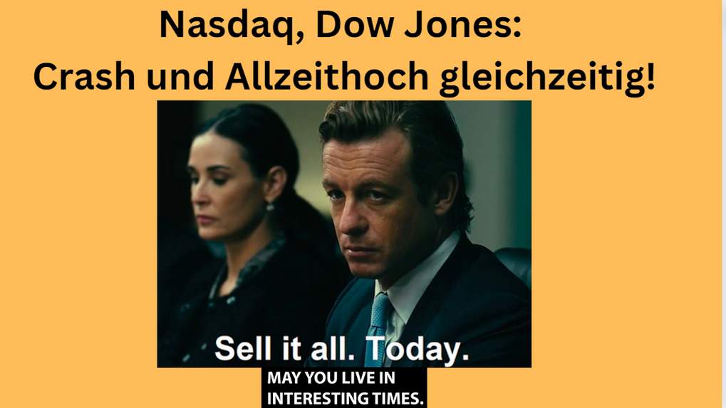 Nasdaq Dow Jones Crash und Allzeithoch