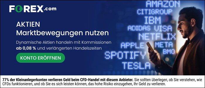 Forex.com Werbebanner Aktien