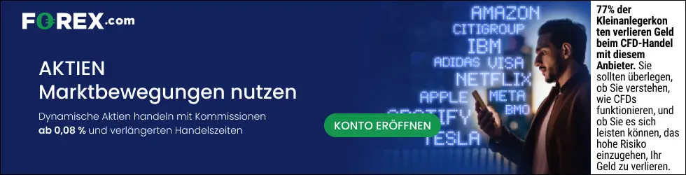Forex.com Werbebanner Aktien