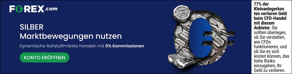 Forex.com Werbebanner Silber
