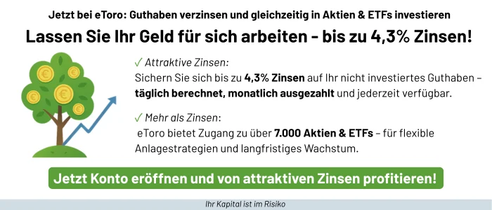 Banner eToro, Lass Sie Ihr Geld für sich arbeiten