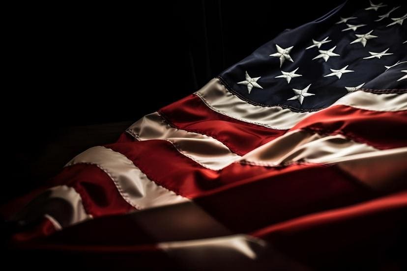 Amerikanische Flagge, Flagge der USA, patriotische Symbolik, Nationalflagge, USA, Flaggenbild, patri.