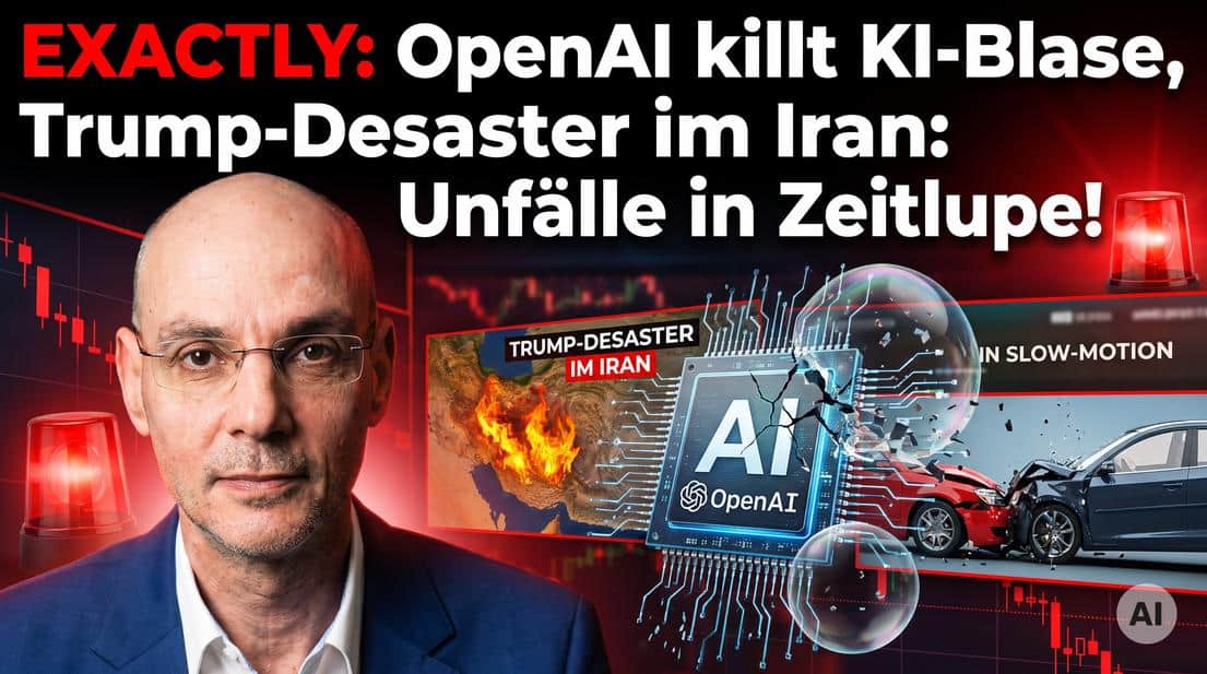Analyse der KI-Krise, Trump-Desaster und Unfälle im Iran im Video.