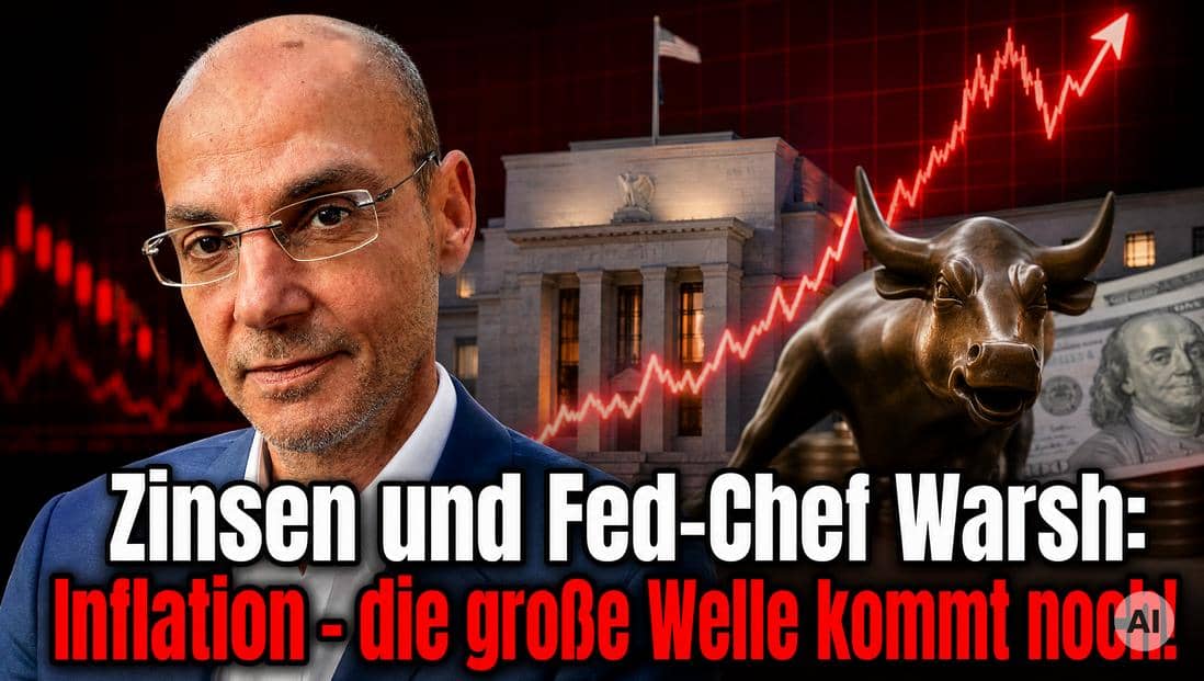Inflation und Zinsen: Fed-Chef Warsh vor großer Welle der Preissteigerung.